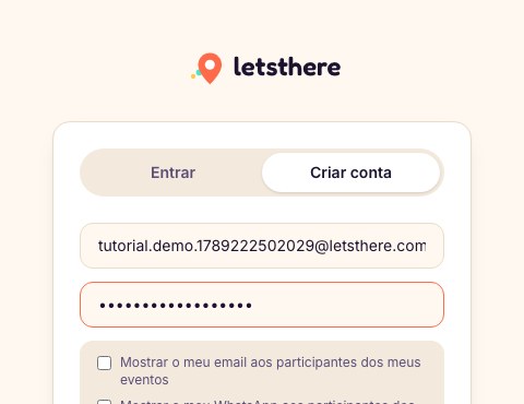 1. Cria a tua conta