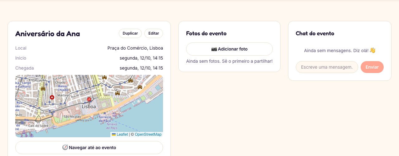 4. Explora a página do evento