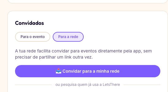 5. Convida convidados e contactos